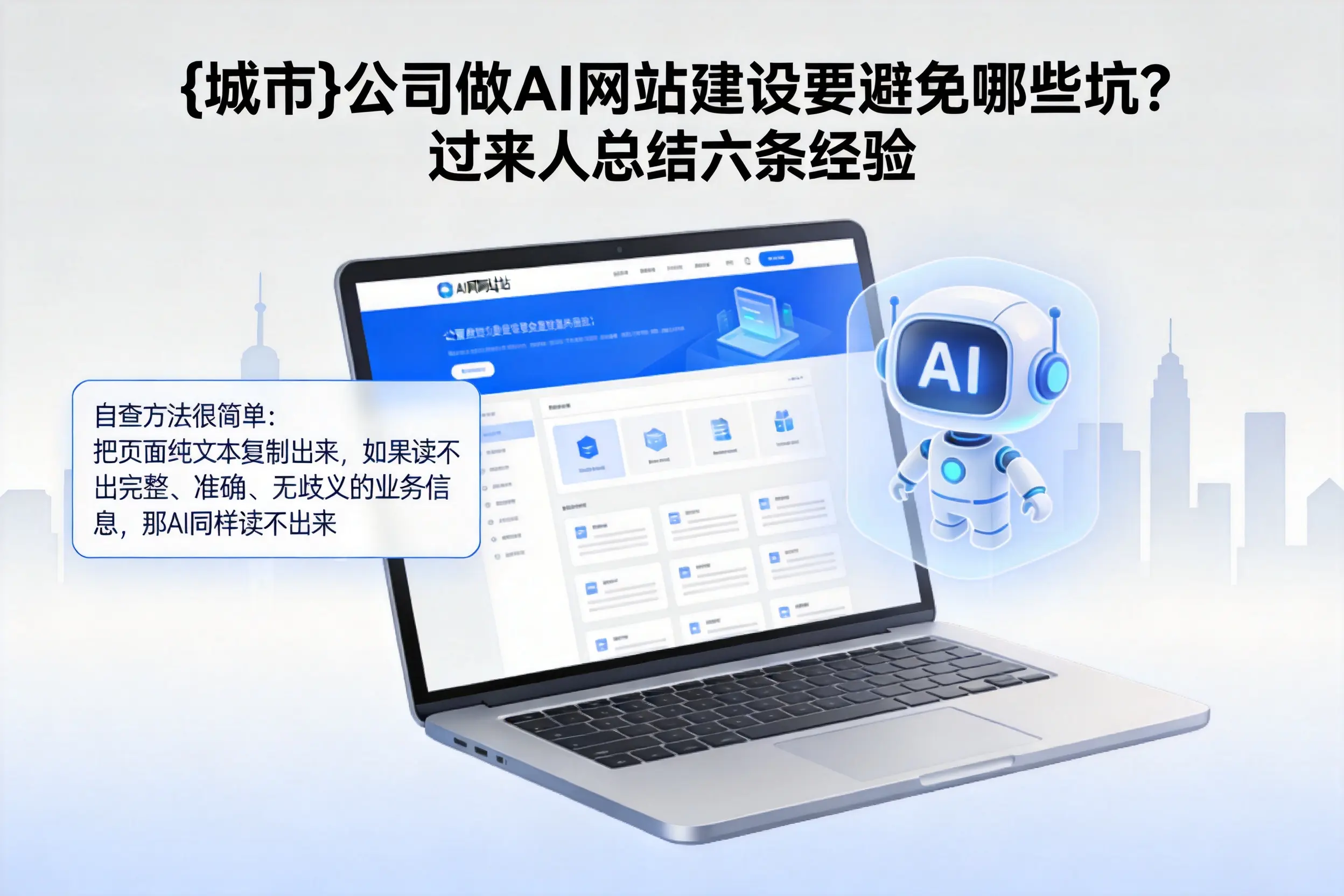 衡阳公司做AI网站建设要避免哪些坑?过来人总结六条经验