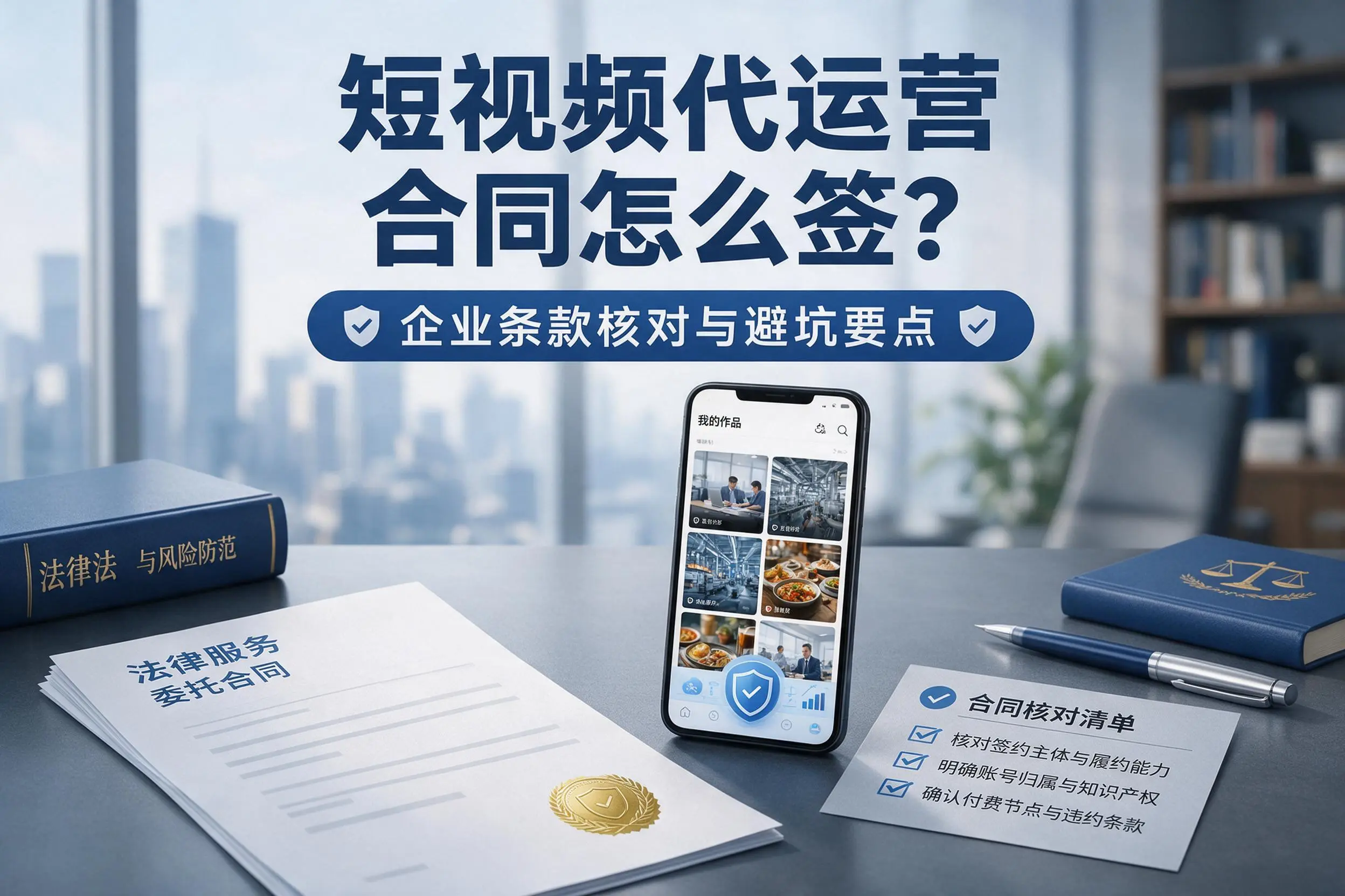 短视频代运营合同怎么签？衡阳企业条款核对与避坑要点