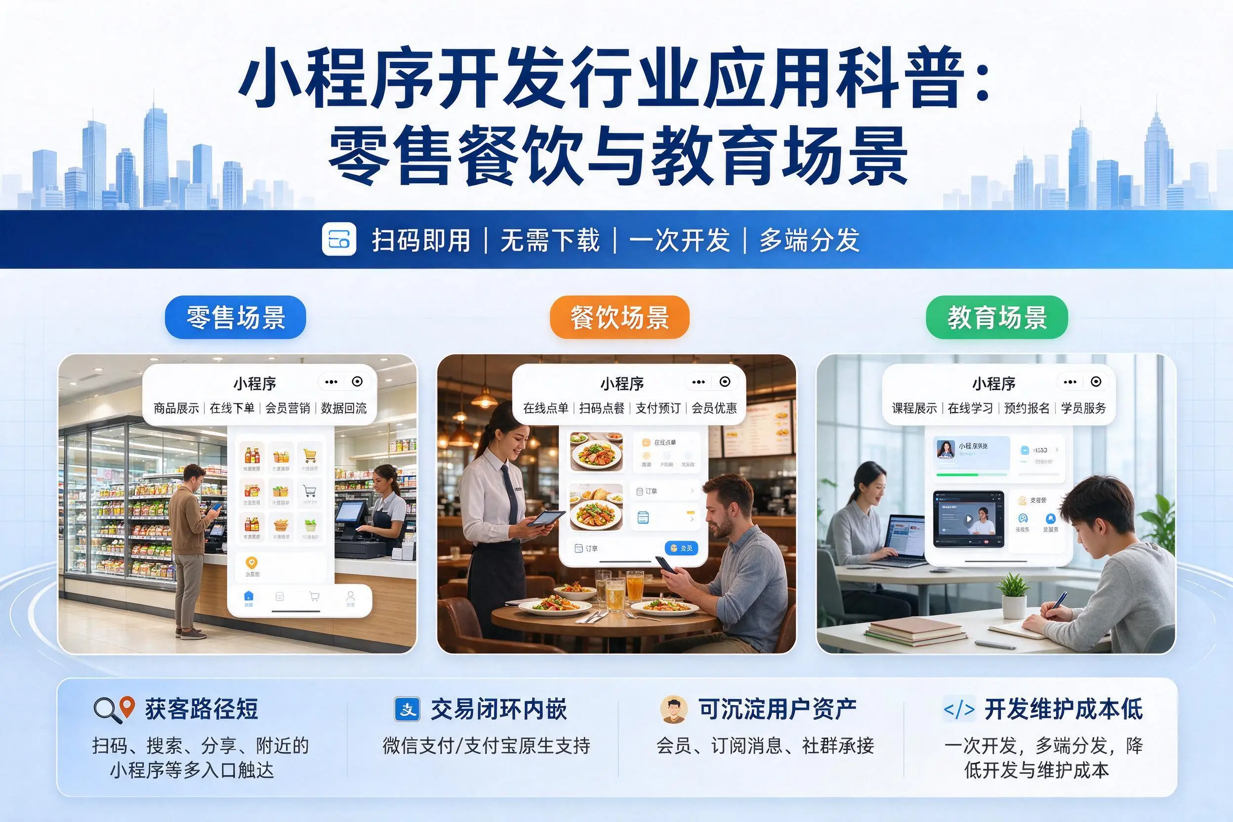 衡阳小程序开发行业应用科普：零售餐饮与教育场景