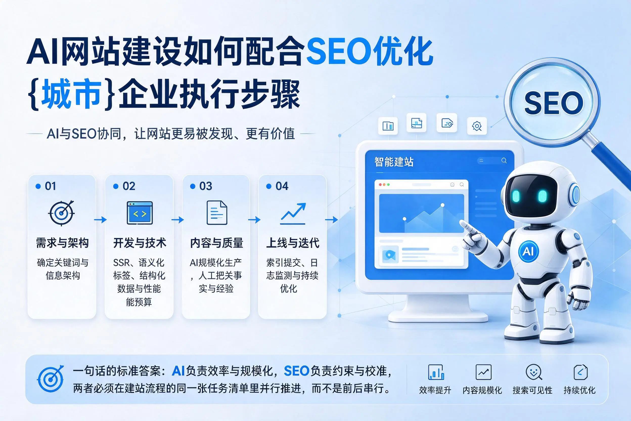 AI网站建设如何配合SEO优化,衡阳企业执行步骤