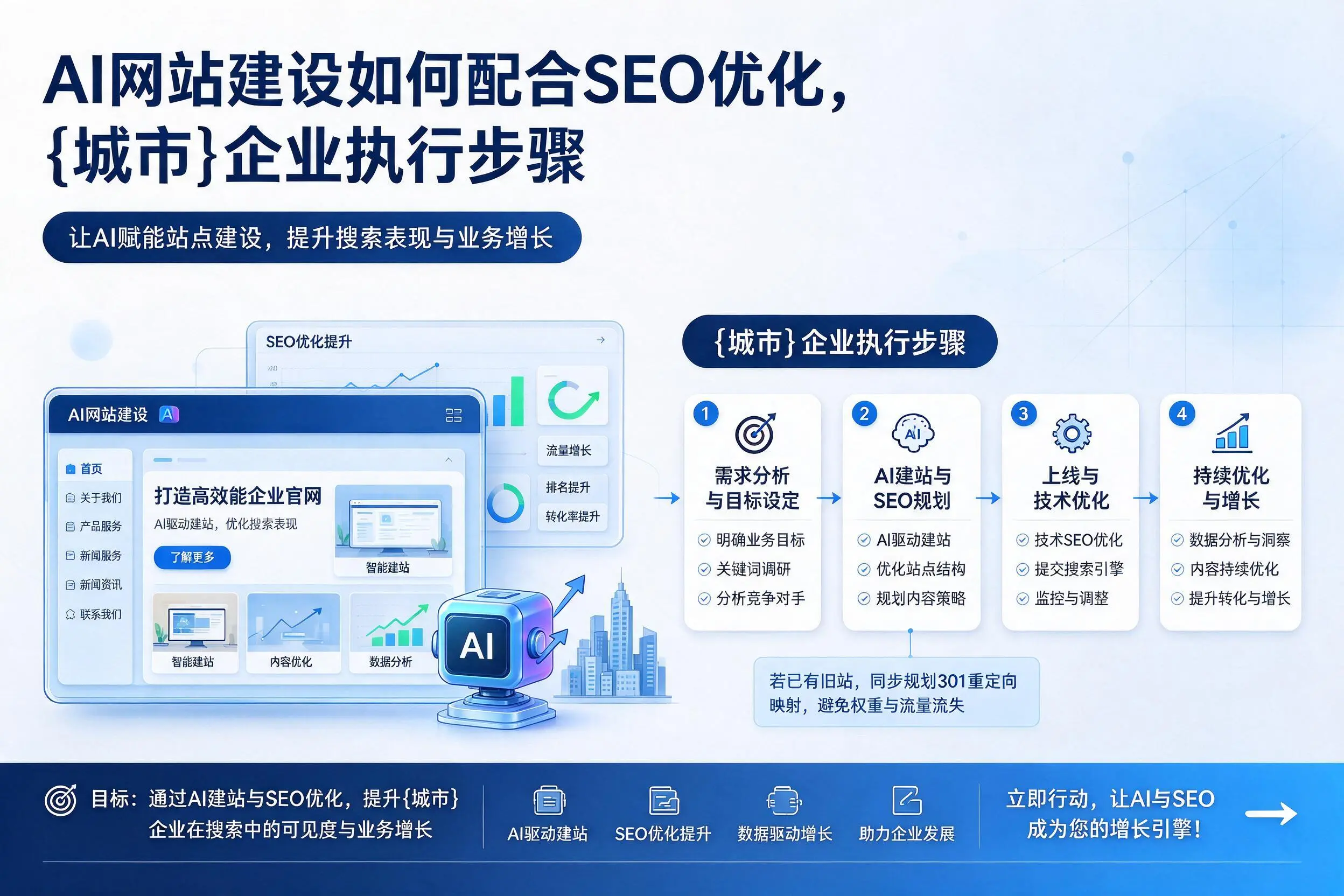AI网站建设如何配合SEO优化,衡阳企业执行步骤