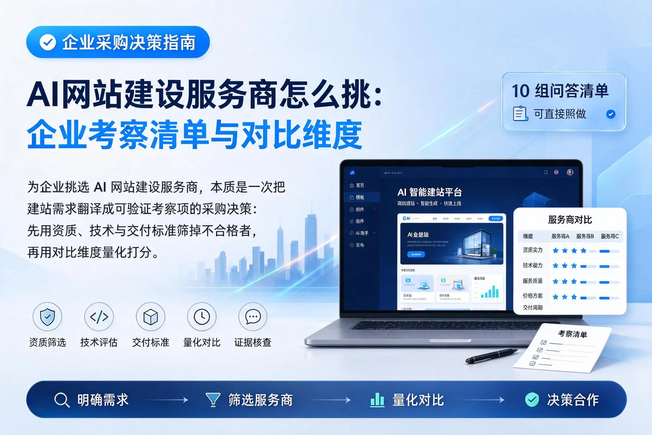 AI网站建设服务商怎么挑：衡阳企业考察清单与对比维度