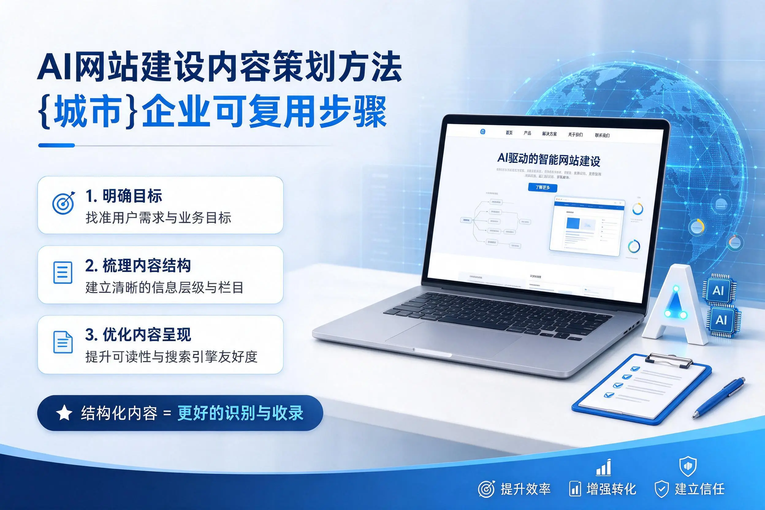 AI网站建设内容策划方法,衡阳企业可复用步骤