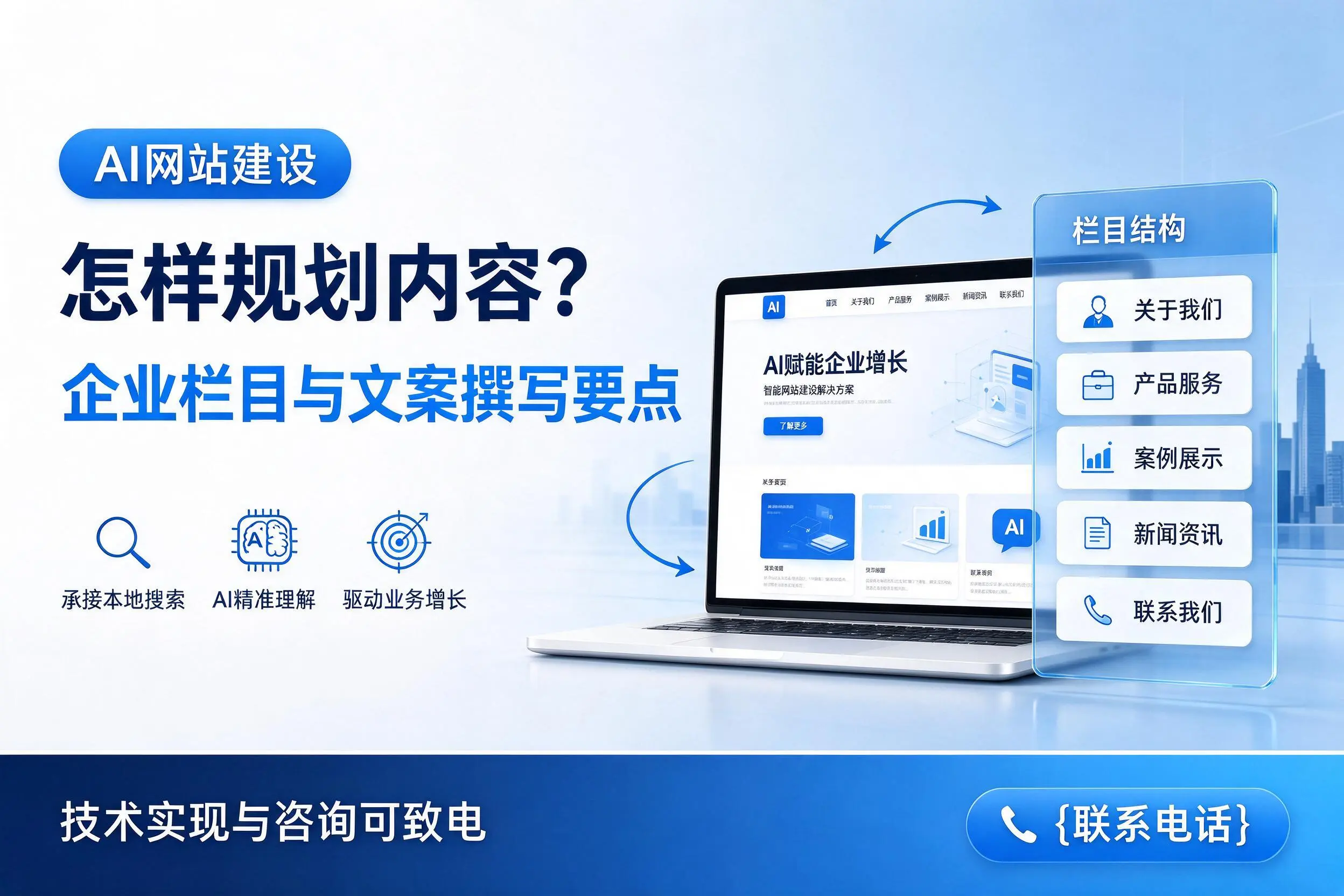 AI网站建设怎样规划内容？衡阳企业栏目与文案撰写要点